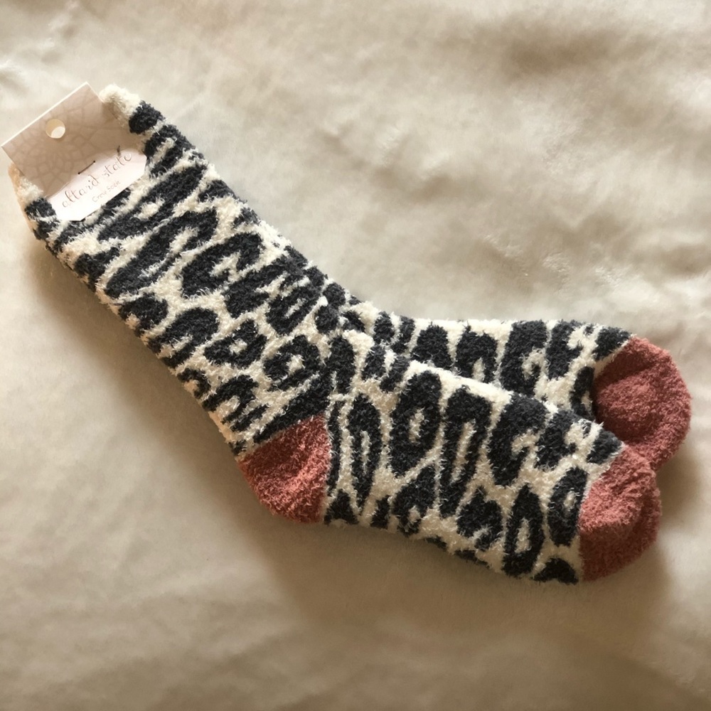 Leopard Soft Crew Socks